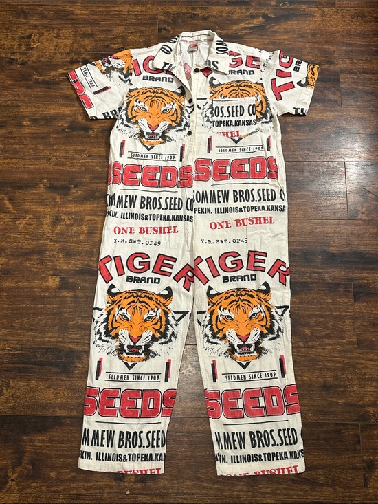Vintage Pants - Vintage Tiger Seed Sack Jumpsuit 🐅🌾 Like New!